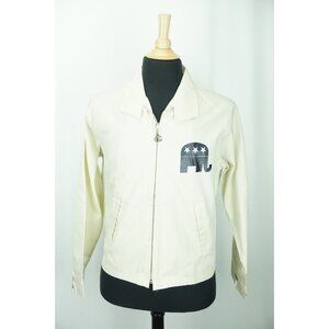 Champion VINTAGE Republican Elephant RARE Political Zip Up Coat Sz M